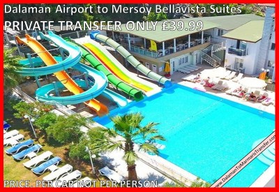Dalaman Airport to Mersoy Bellavista Suites içmeler